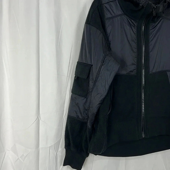 NWT Free People Movement Black Full Zipper Fleece Jacket Size XS - Picture 7 of 10
